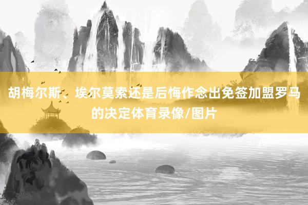 胡梅尔斯、埃尔莫索还是后悔作念出免签加盟罗马的决定体育录像/图片